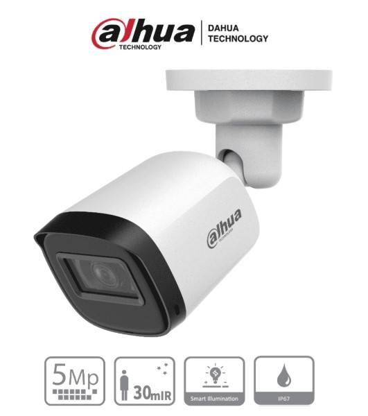 DAHUA HAC-B1A51-U-28 - Cámara Bullet de 5 Megapixeles/ Lente 2.8 mm/ 106 Grados de Apertura/ IR de 30 Mts/ IP67/ Soporta: CVI/CVBS/AHD/TVI - DAHUA HAC-B1A51-U-28 - Cámara Bullet de 5 Megapixeles/ Lente 2.8 mm/ 106 Grados de Apertura/ IR de 30 Mts/ IP67/ Soporta: CVI/CVBS/AHD/TVI -